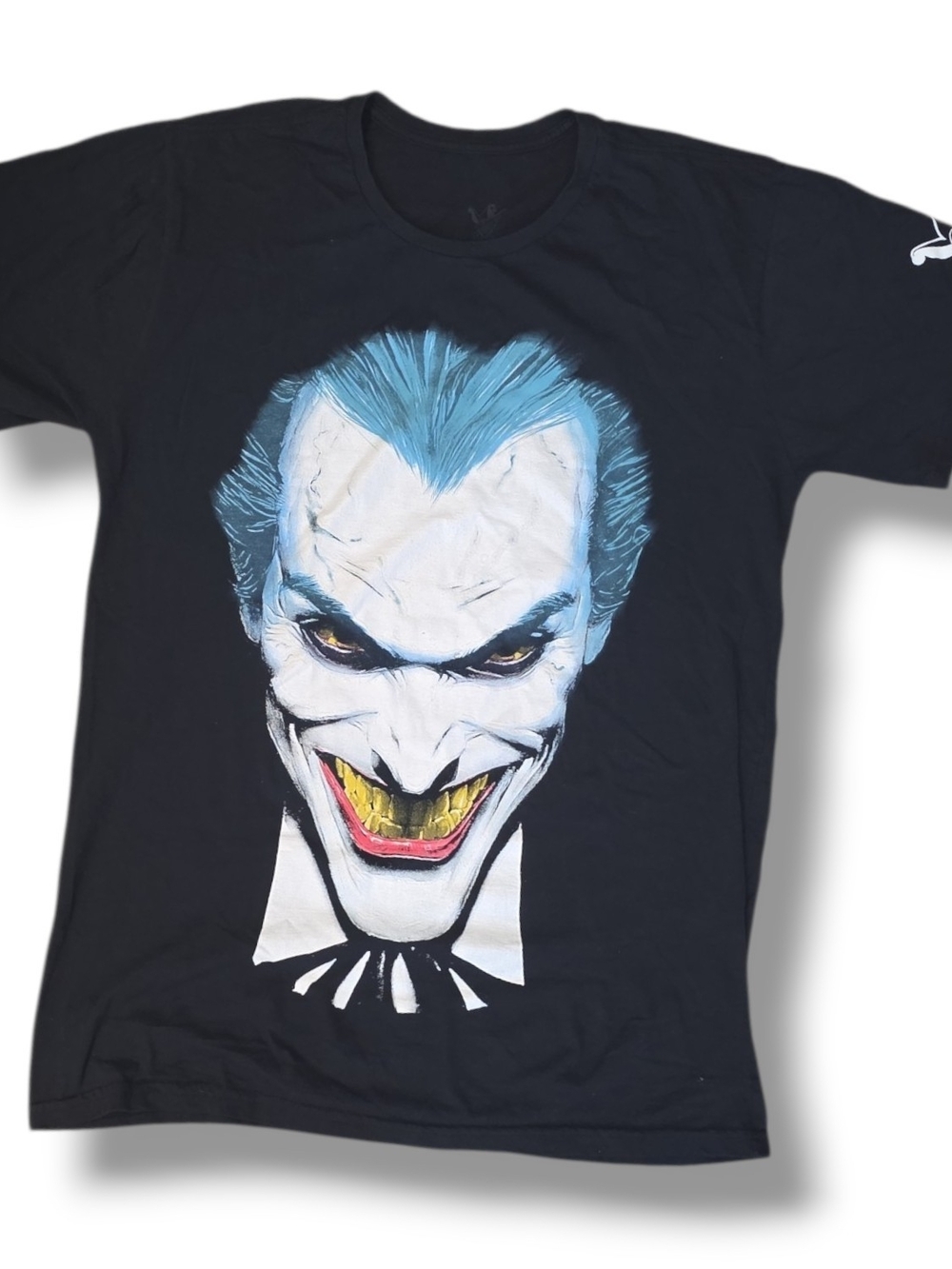 DC Graphic Joker Face Textured Graphic Tee - Men’s Crew Neck Shirt Size XL